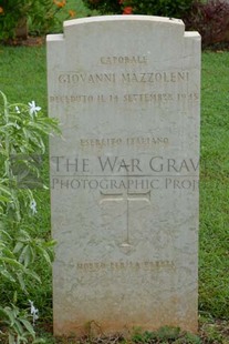 TRINCOMALEE WAR CEMETERY - MAZZOLENI, GLOVANNI